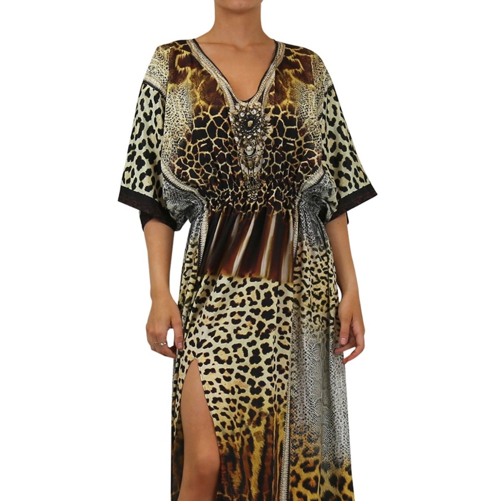 NEW - Animal Print Dress Kaftan maxi Dress Sale Women's Kaftans in Leopard Print